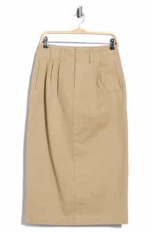 The Pleated Column Midi Skirt