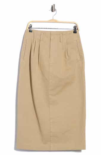 The Pleated Column Midi Skirt