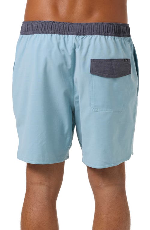 O'neill Og Solid Scallop Volley Swim Trunks In Blue