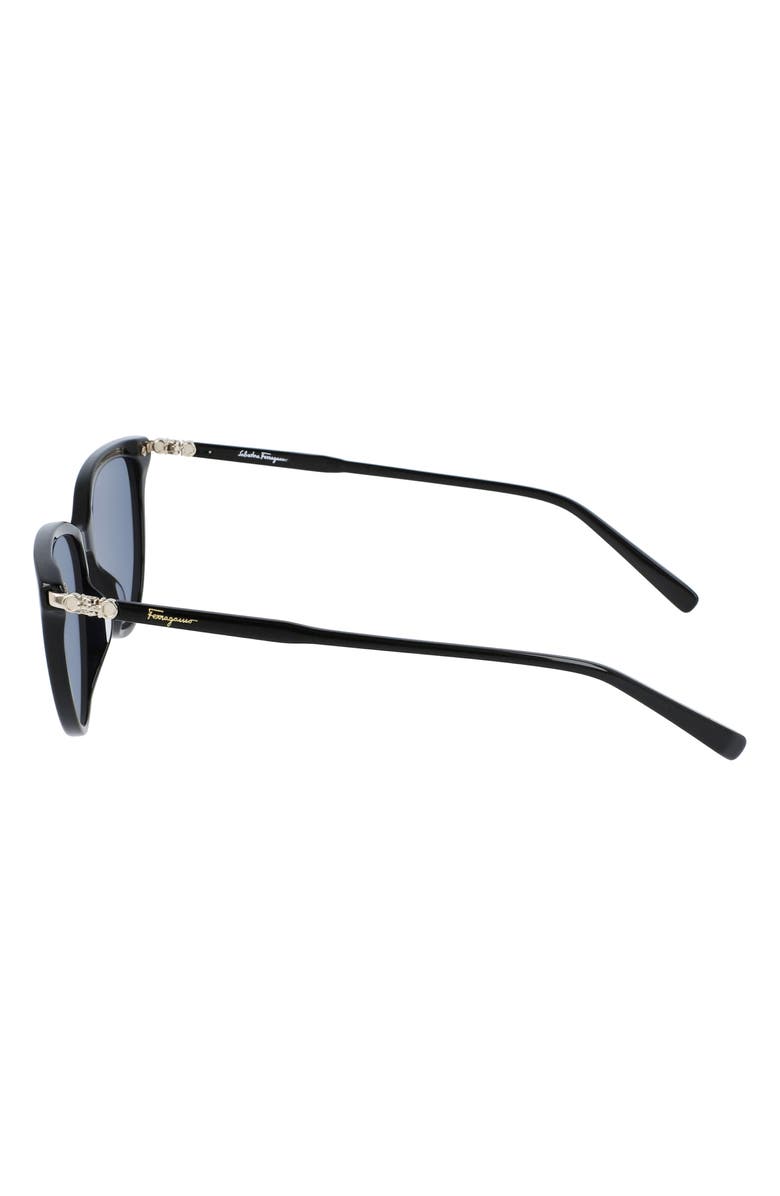 FERRAGAMO Timeless 5mm Cat Eye Sunglasses, Alternate, color, Black