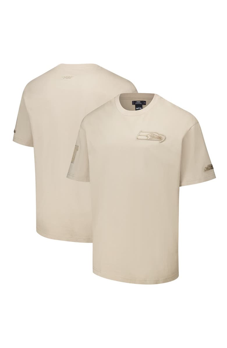 PRO STANDARD Men's Pro Standard Tan Seattle Seahawks Drop Shoulder T-Shirt, Alternate, color, Tan