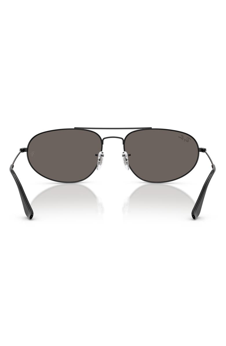 Ray-Ban 62mm Oversize Irregular Sunglasses, Alternate, color, Black / Dark Grey