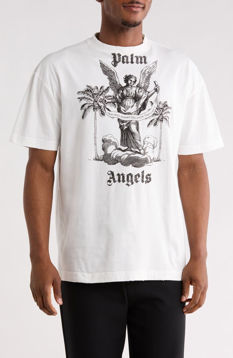 Palm Angels Logo Graphic T-Shirt, Main, color, 