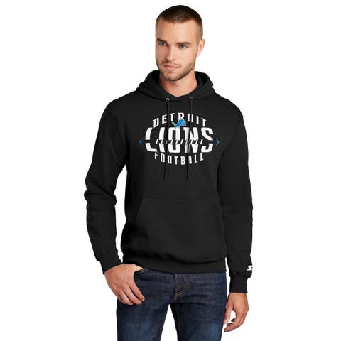 Men
s Starter Black Detroit Lions Football Pullover Hoodie