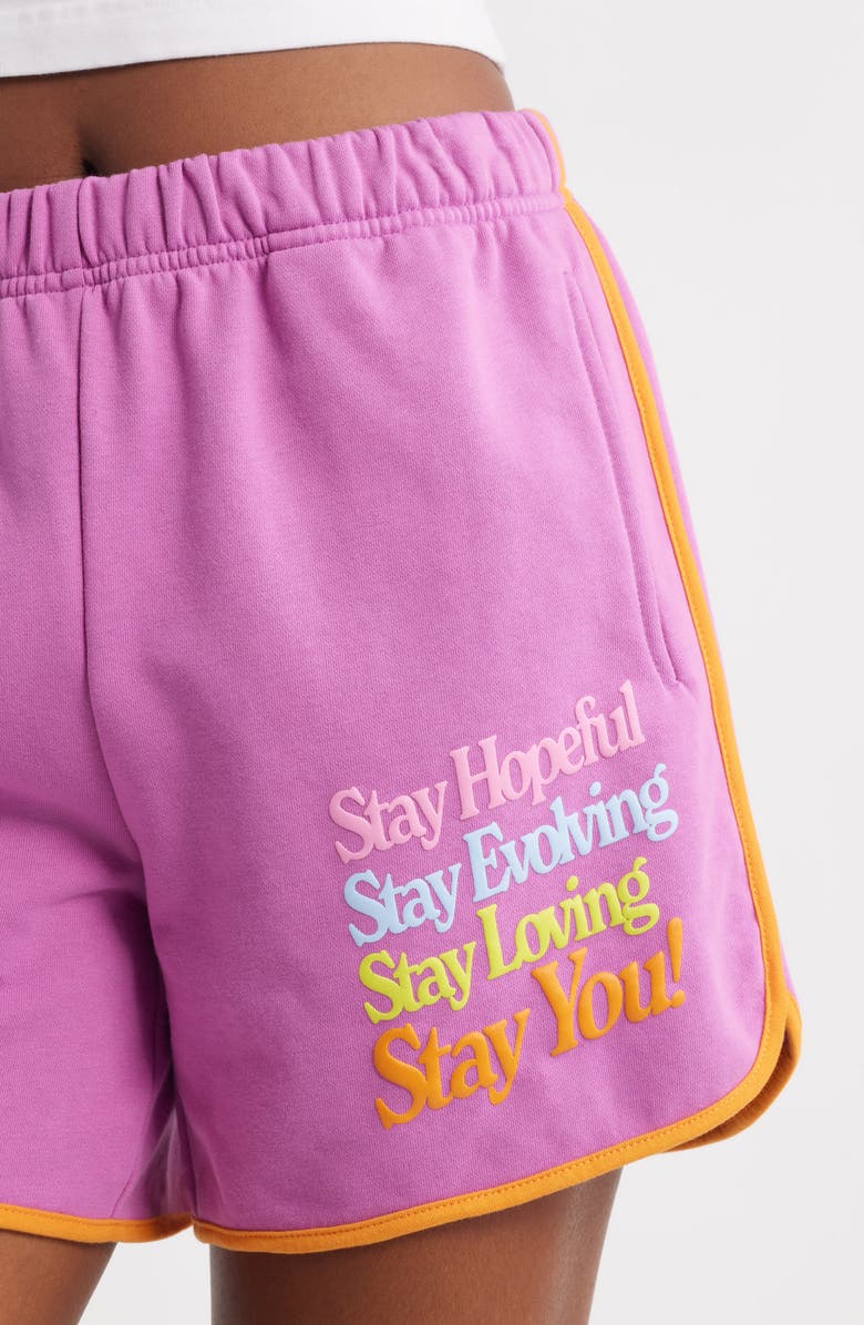 THE MAYFAIR GROUP Stay You Sweat Shorts, Alternate, color, Pink