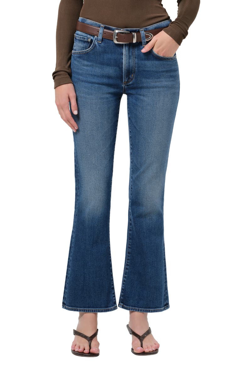 Goldie Mid Rise Kick Flare Jeans, Main, color, ALLISTER MEDIUM INDIGO