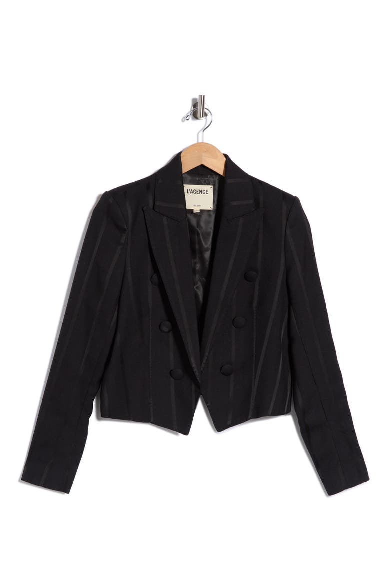 Lila Boxy Blazer, Alternate, color, BLACK