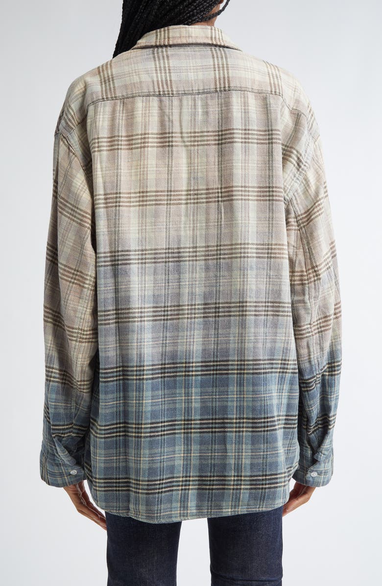 R13 Relaxed Plaid Cotton Flannel Button-Up Shirt, Alternate, color,