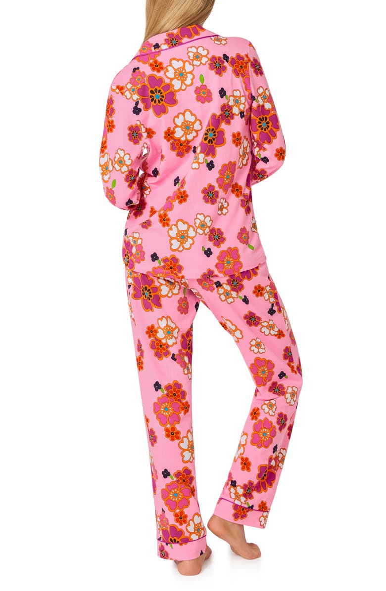 BedHead Pajamas Print Long Sleeve Stretch Organic Cotton Jersey Pajamas, Alternate, color, Resort Floral