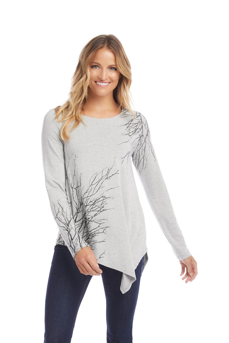 Branch Asymmetrical Hem Top, Alternate, color, GREY
