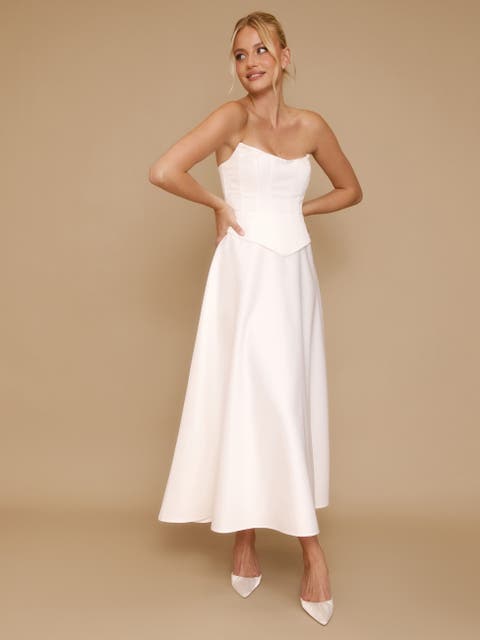 Bandeau Satin Corset Dress