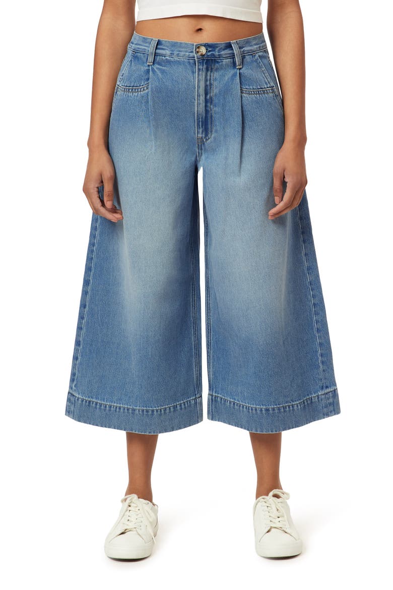 The Wave Crop Wide Leg Jeans, Main, color, PALM BEACH