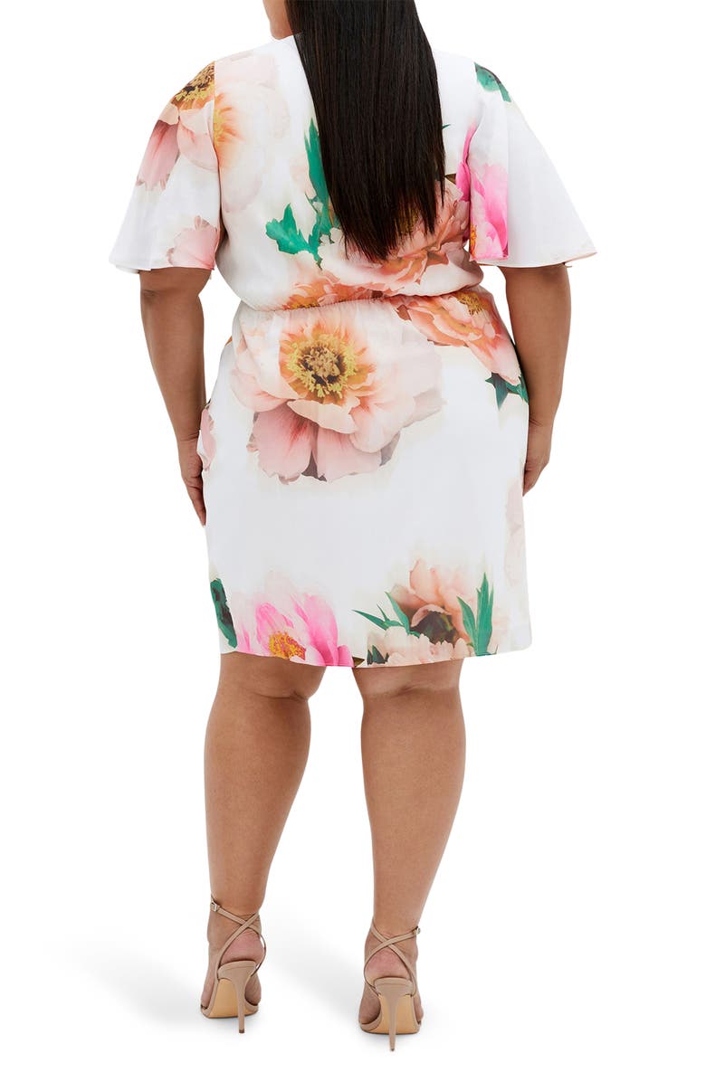 City Chic Brae Floral Print Dress, Alternate, color, Garden Party