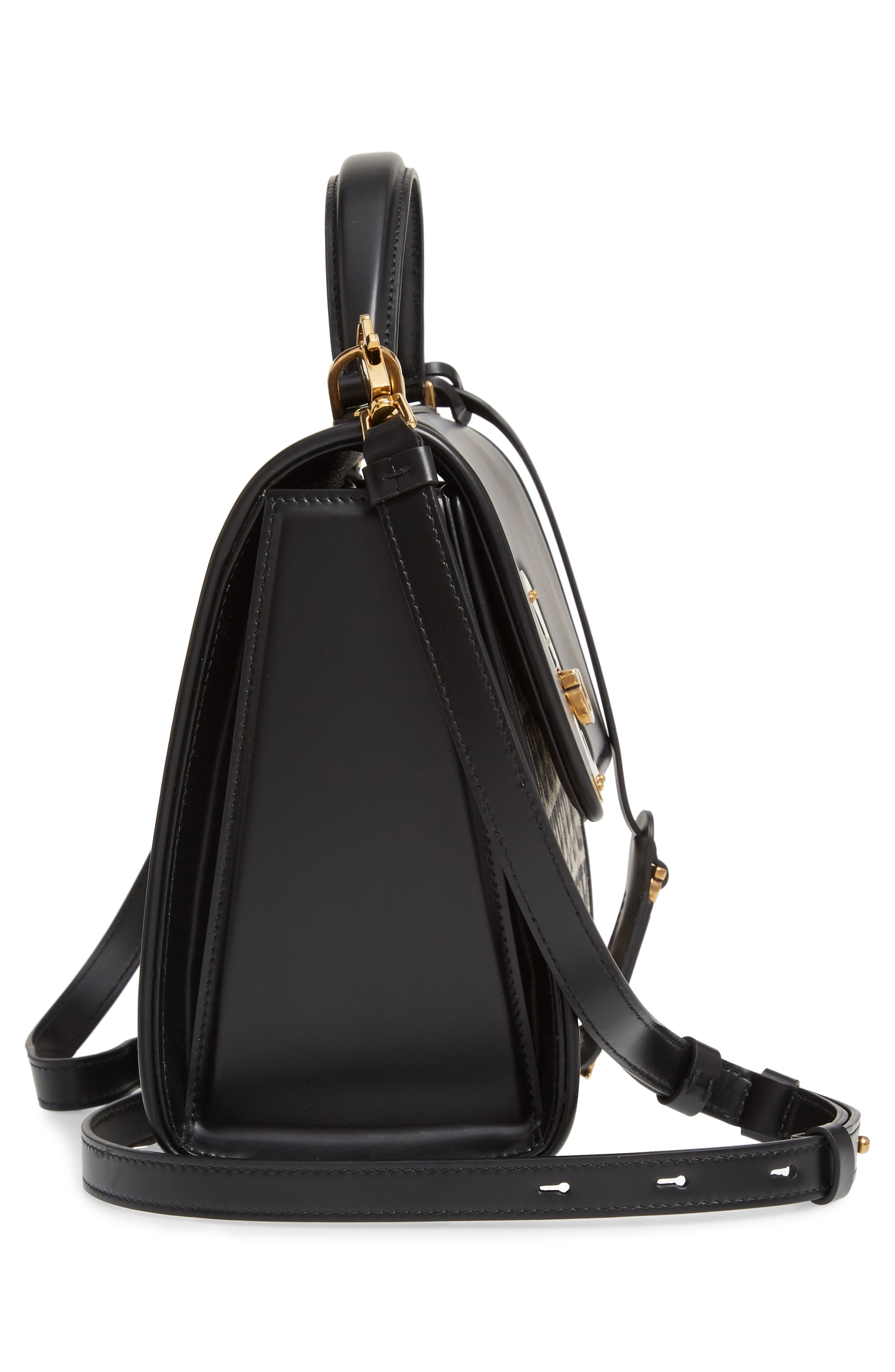 FERRAGAMO Salvatore Ferragmao Medium Box Calfskin Satchel, Alternate, color, 