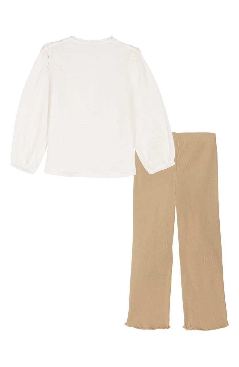 Lucky Brand Kids' Ruffle Top & Leggings Set, Alternate, color, White