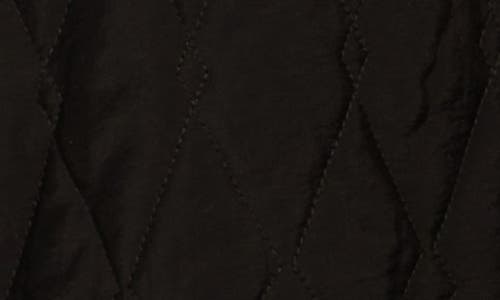 Bernardo Midlength Diamond Quilted Jacket In Black
