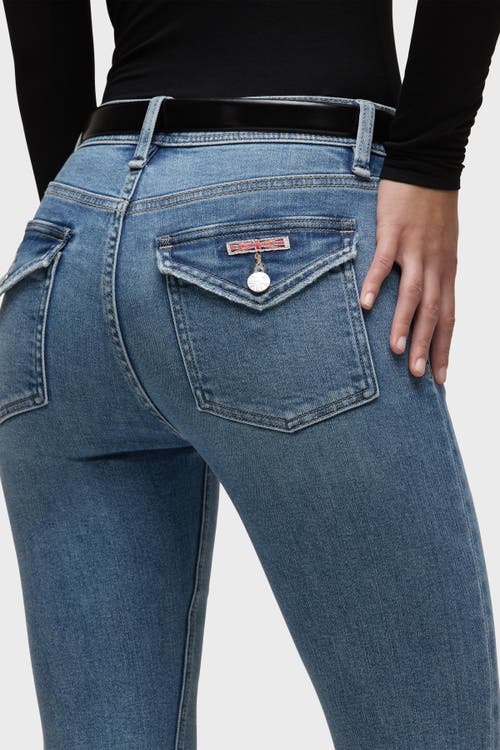 Hudson Jeans Barbara High-rise Bootcut W/ Flap In Blue
