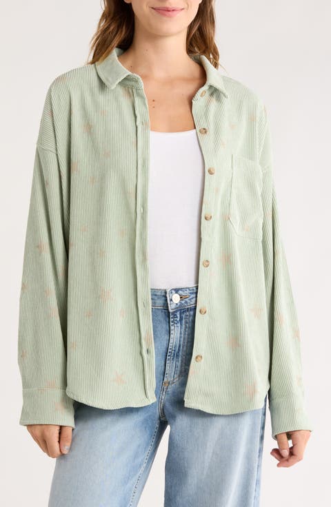 Star Corduroy Shirt Jacket