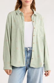 WISHLIST Star Corduroy Shirt Jacket
