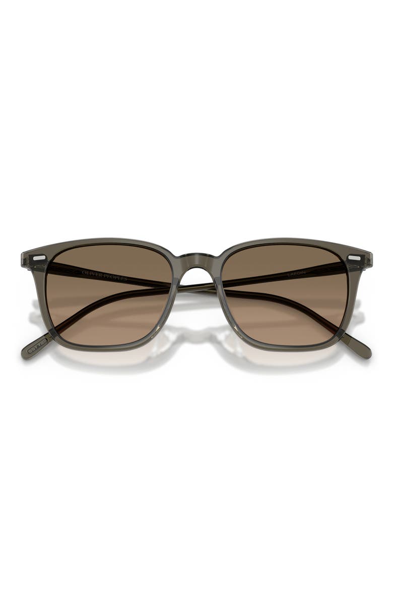 52mm Laedin Polarized Square Sunglasses, Alternate, color, INKWELL / SANDSTONE