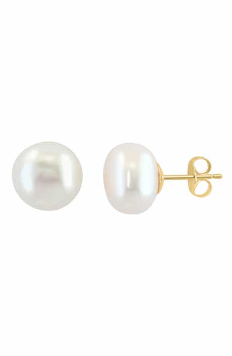 EFFY 14K Yellow Gold 11-12mm Freshwater Pearl Stud Earrings