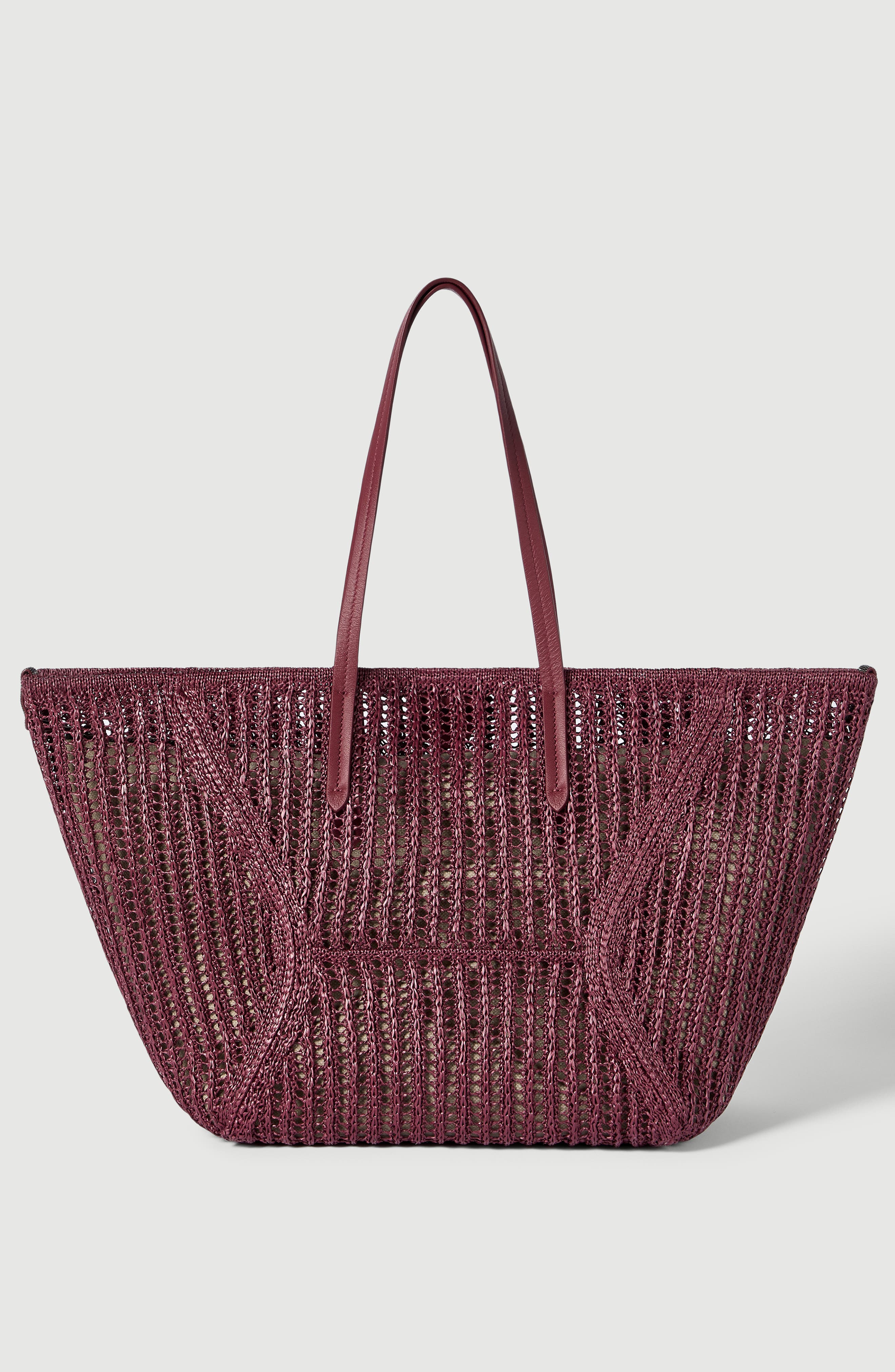 Techno raffia BC Duo bag, Alternate, color, Red