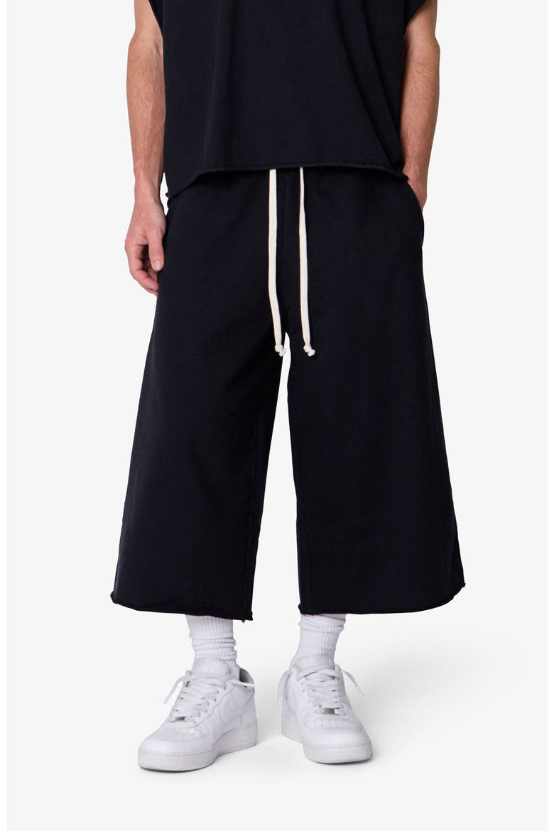 Extra Long Sweat Shorts, Alternate, color, VINTAGE BLACK