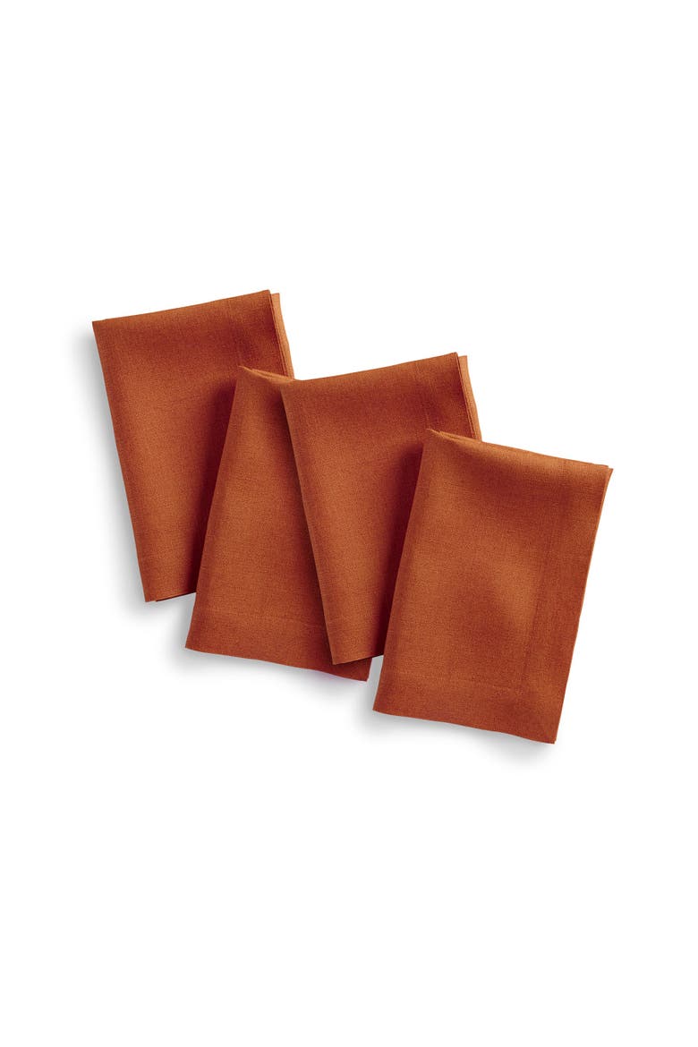 Linen Dinner Napkins Set of 4, 20 x 20" - Diana, Main, color, Cinnamon