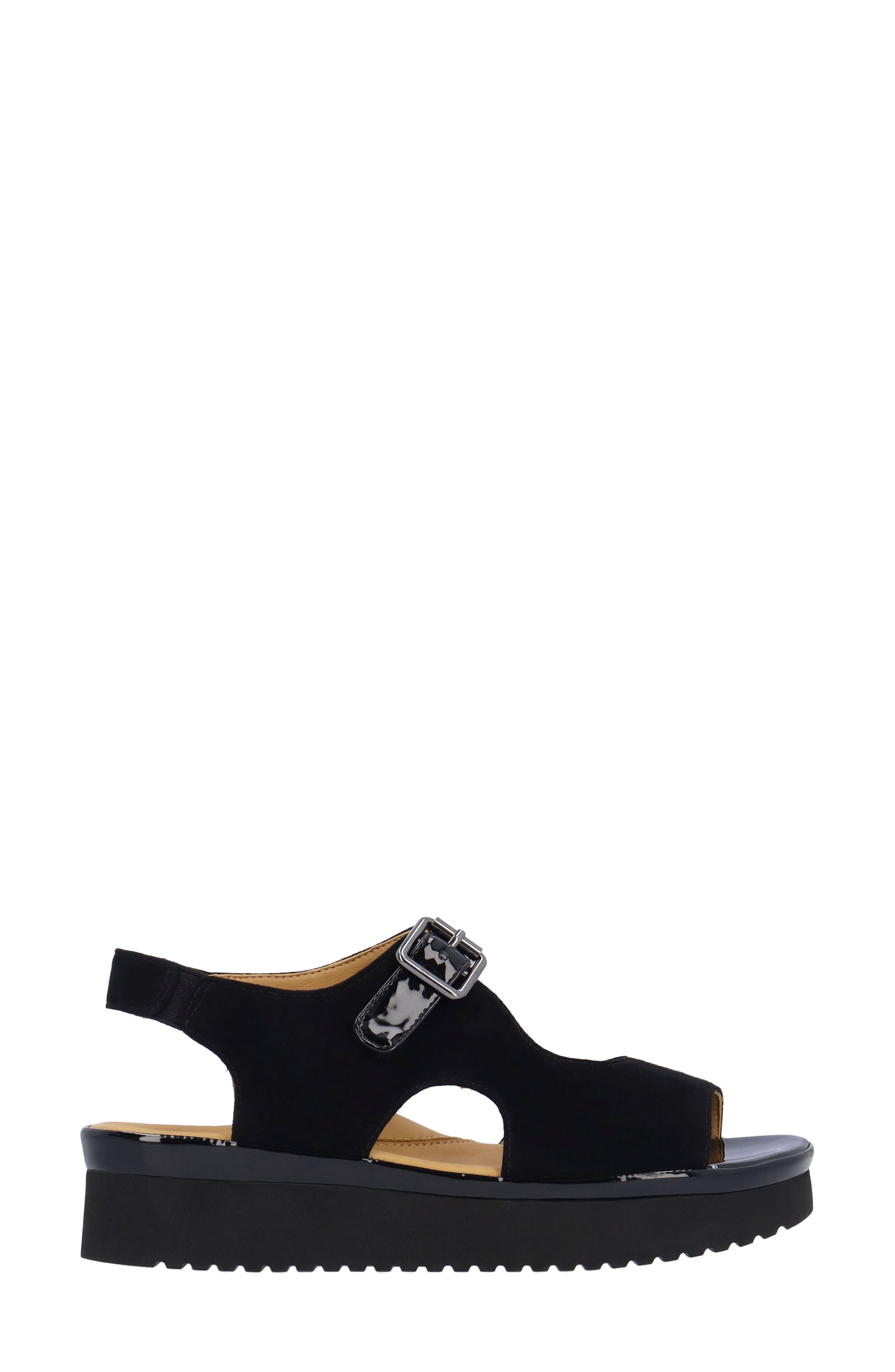 L'Amour des Pieds Azenor Ankle Strap Sandal, Alternate, color, Black