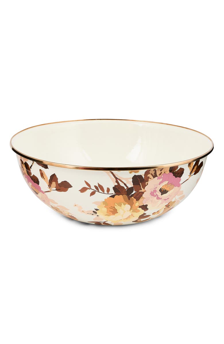 MACKENZIE CHILDS Wild Rose Extra Large Everyday Bowl, Main, color, White
