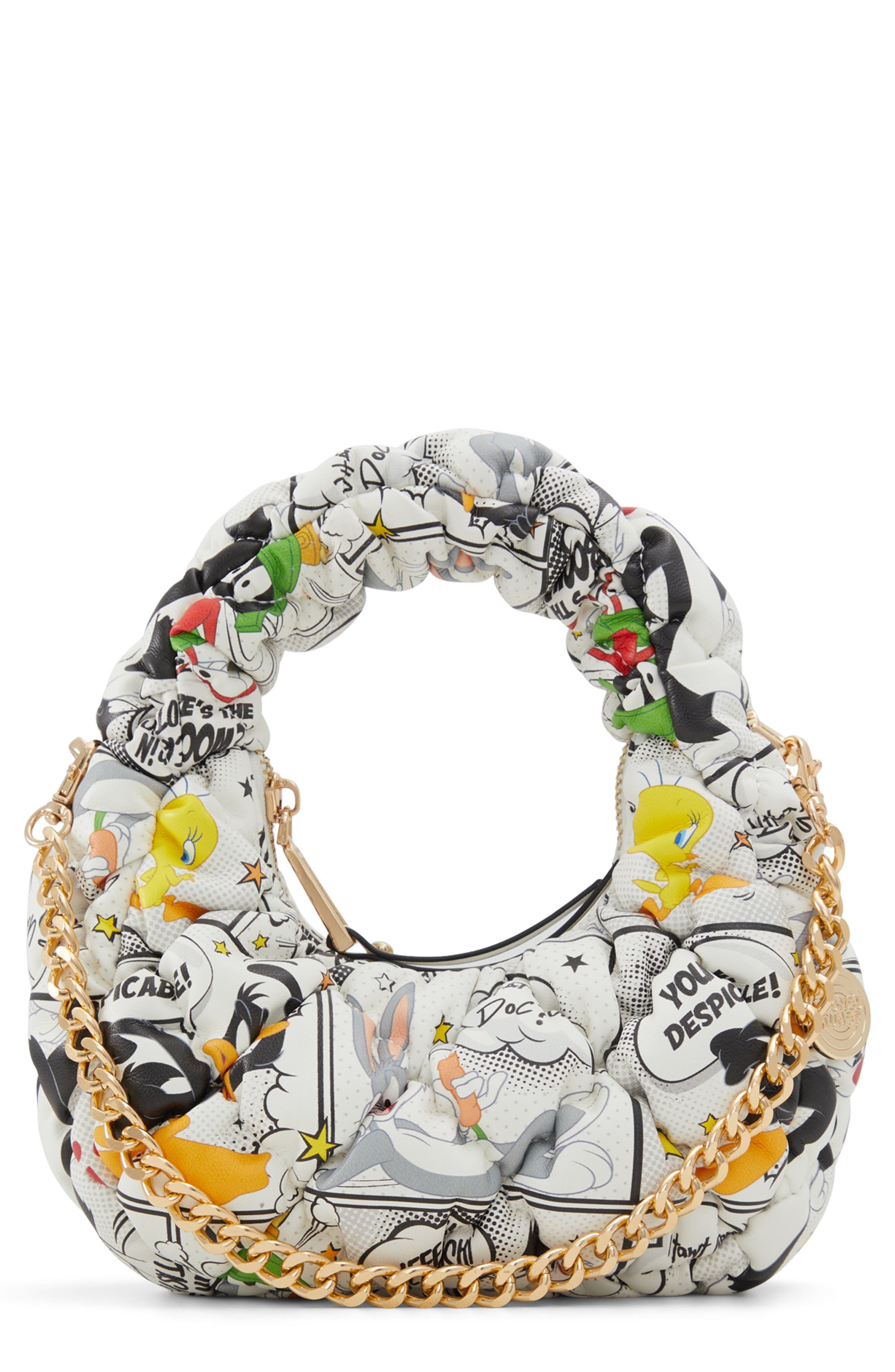 ALDO x Looney Tunes Ruched Faux Leather Top Handle Bag, Main, color, 