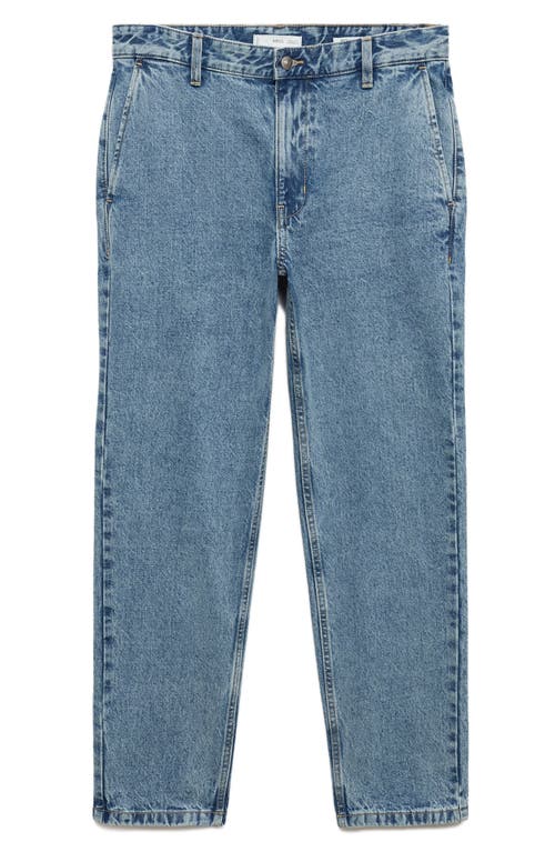 Mango Nonstretch Denim Straight Leg Jeans In Medium Blue