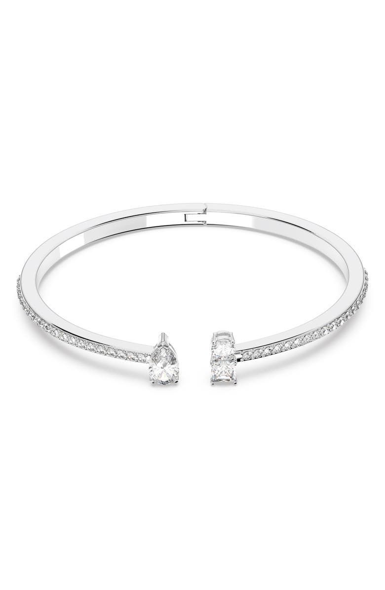 Swarovski Mesmera Attract Bangle Bracelet, Main, color, Silver