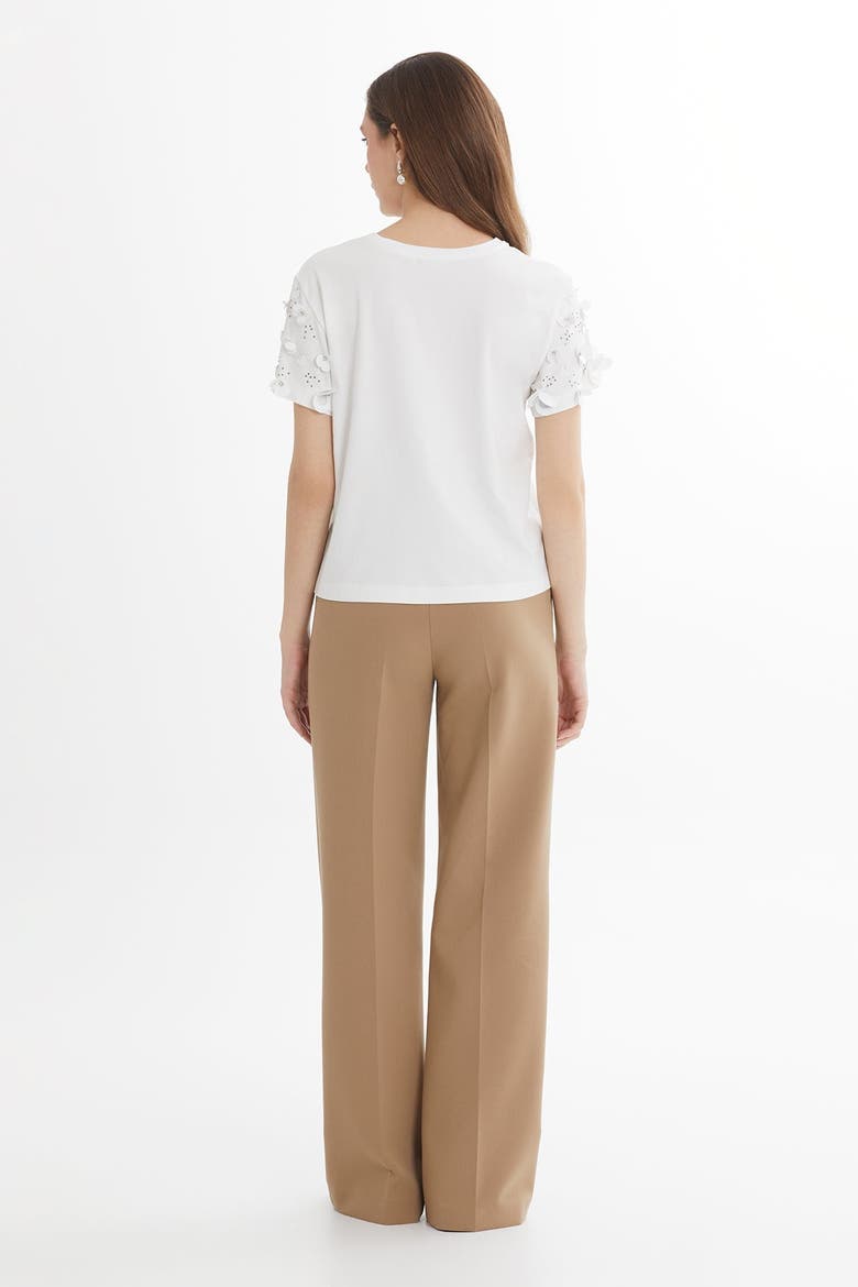 Short-Sleeve Embroidered T-Shirt, Alternate, color, White