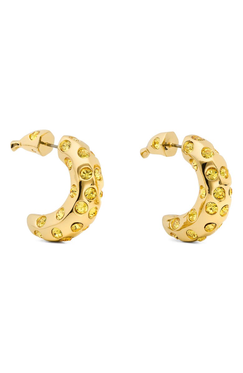 Kate Spade New York banana statement hoop earrings, Main, color, Light Topaz