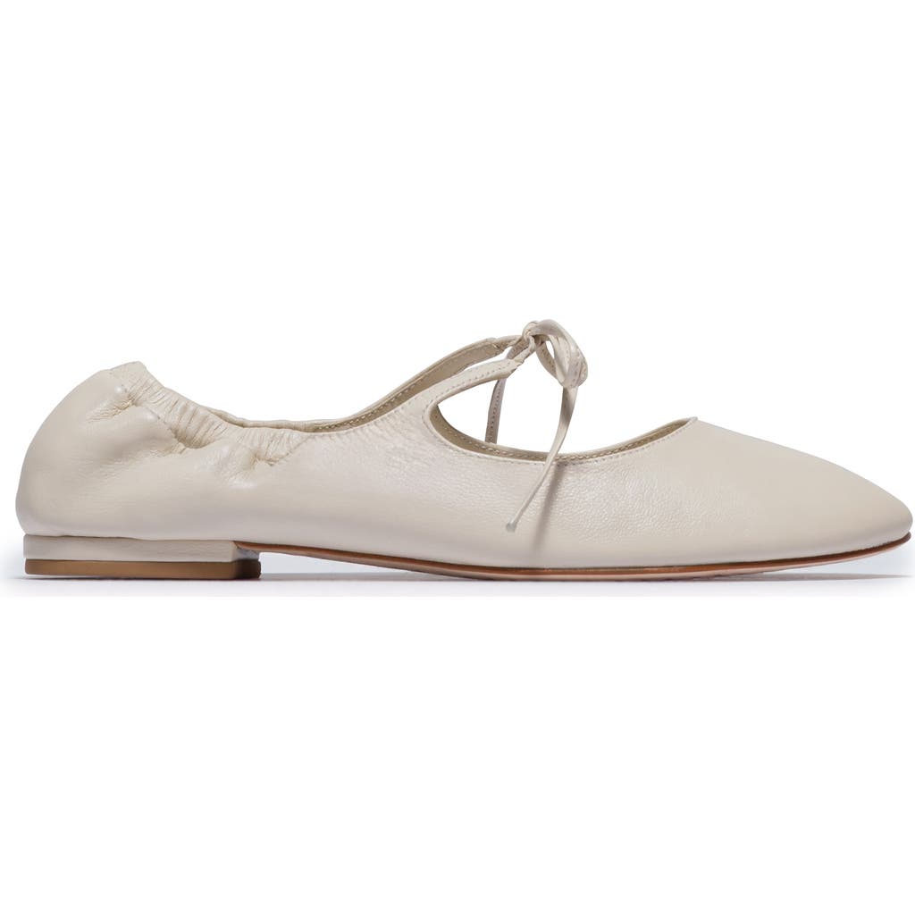 Bernardo 1946 Footwear Court Ballet Flat In White