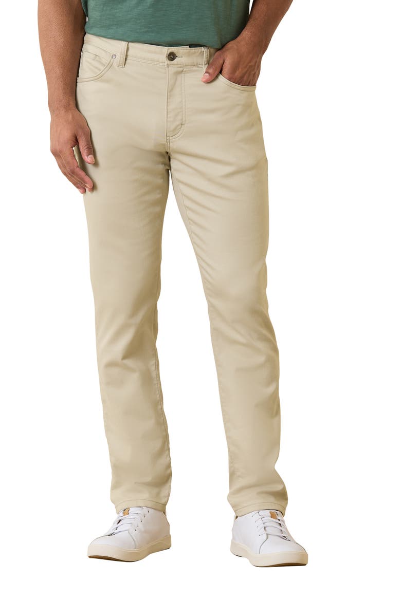 Harbor Point 5-Pocket Cotton Blend Dobby Pants, Main, color, KHAKI SANDS