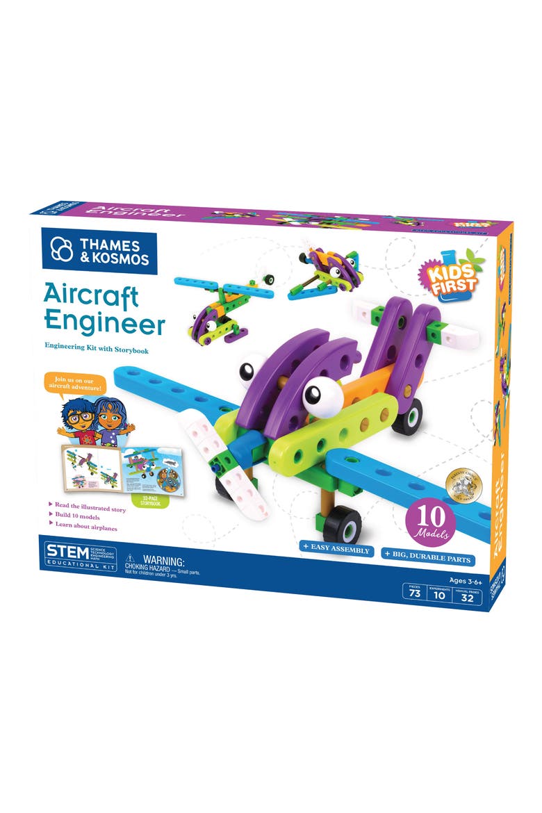 Kids' First Aircraft Engineering Kit, Alternate, color, GREEN MULTI