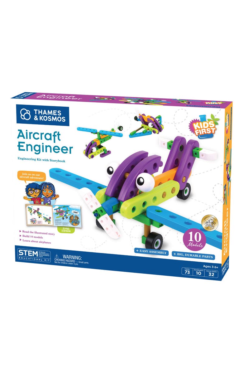 Thames & Kosmos Kids' First Aircraft Engineering Kit, Alternate, color, Green Multi