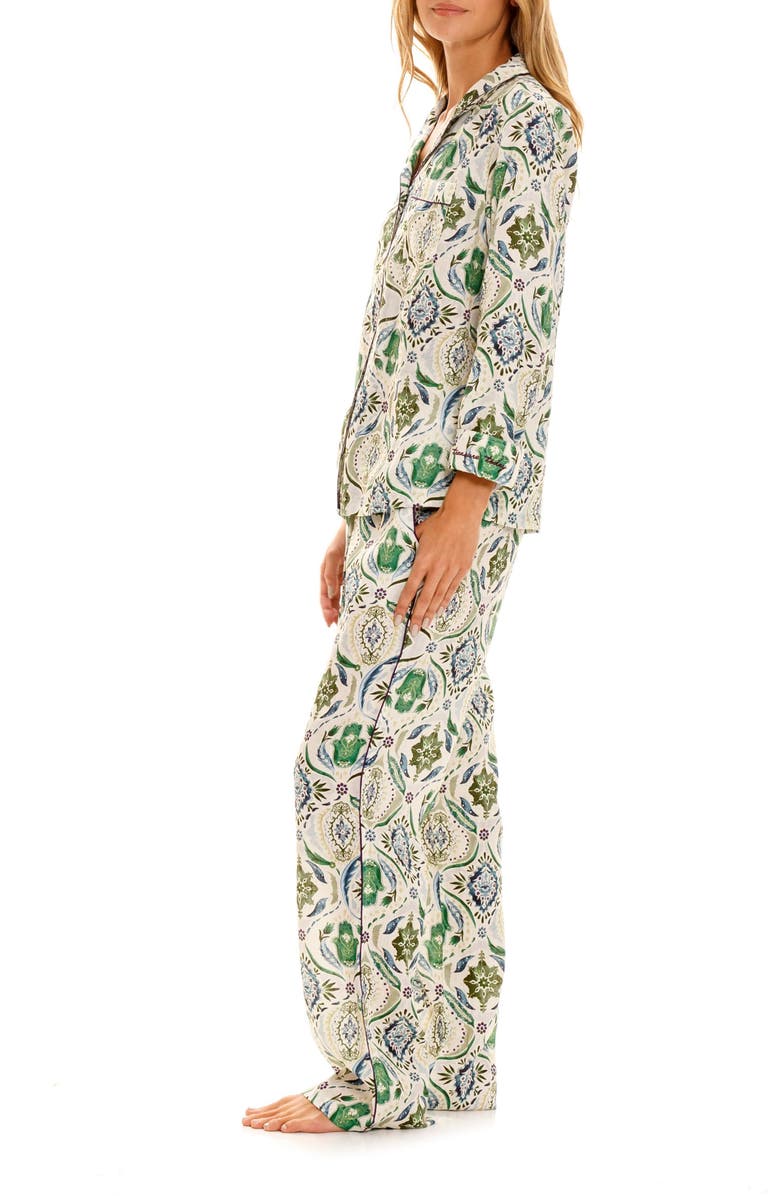 The Lazy Poet Emma Hamsa Blessing Linen Pajamas, Alternate, color, 