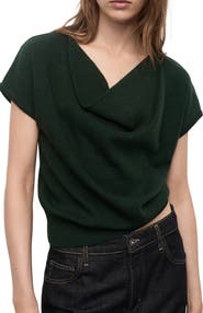 MANGO Drape Crop Sweater