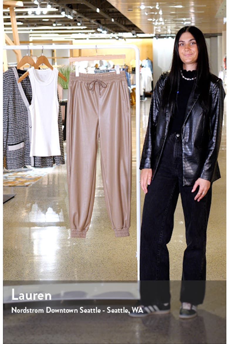 Faux Leather Joggers video