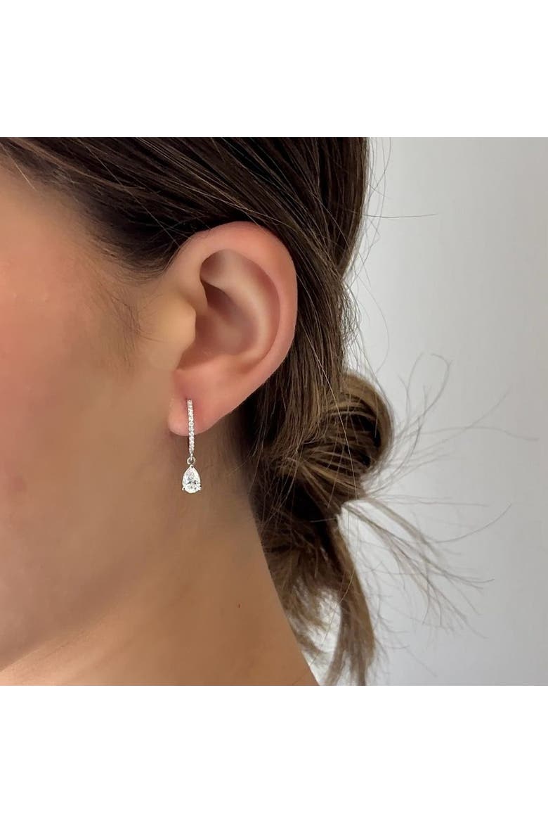 Pear Droplet Hoop Lab Diamond in 14K Gold, Alternate, color, Yellow Gold