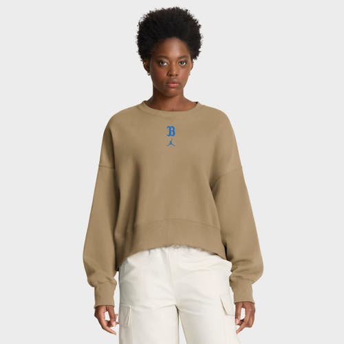 Jordan Brand Tan Ucla Bruins Oversized Phoenix 2-hit Pullover Sweatshirt In Brown