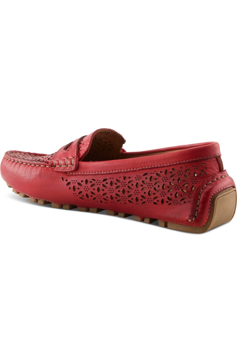 Spring Step Crain Driving Penny Loafer, Alternate, color, Red