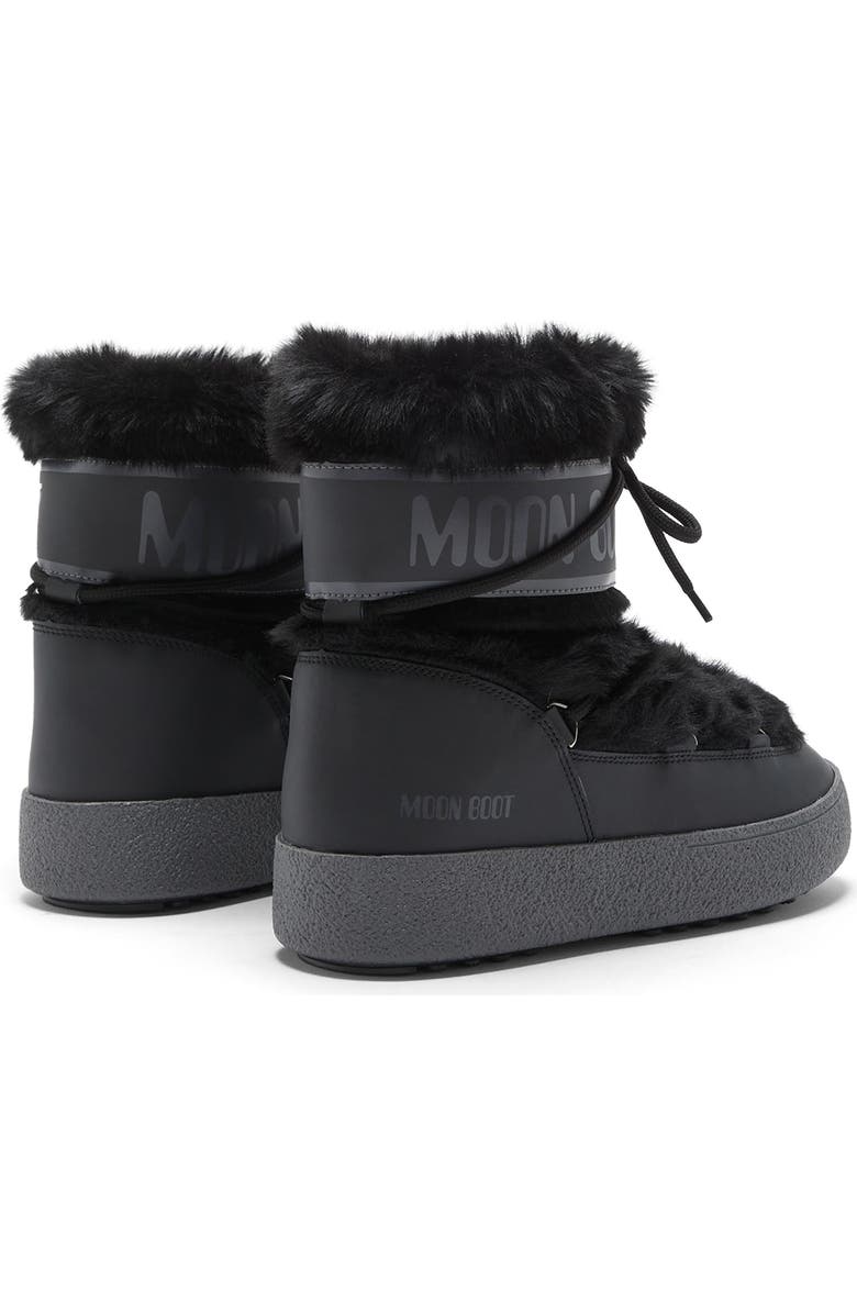 Moon Boot<sup>®</sup> LTrack Faux Fur Water Repellent Boot, Alternate, color, Black/ Black
