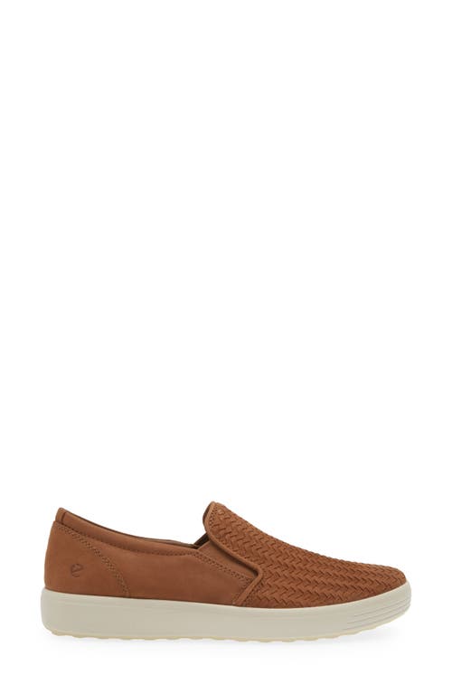 Ecco Soft 7 Slip-on Sneaker In Camel