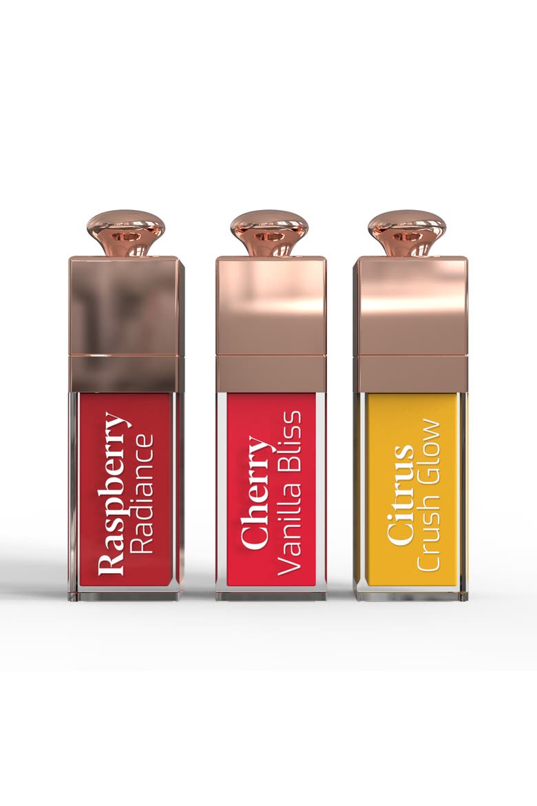 Nourishing Lip Oil Set - 3 Flavors, Main, color, Multicolor