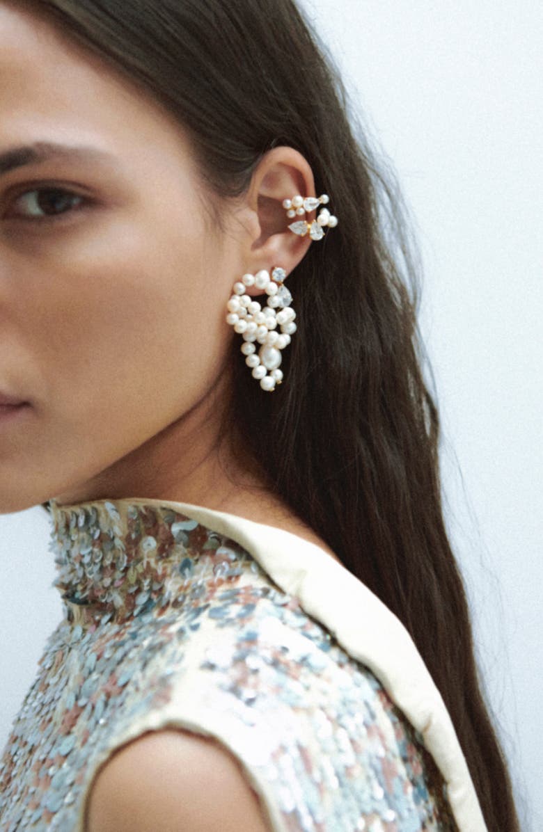 COMPLETEDWORKS Freshwater Pearl Drop Earrings, Alternate, color, 18Ct Gold Plated