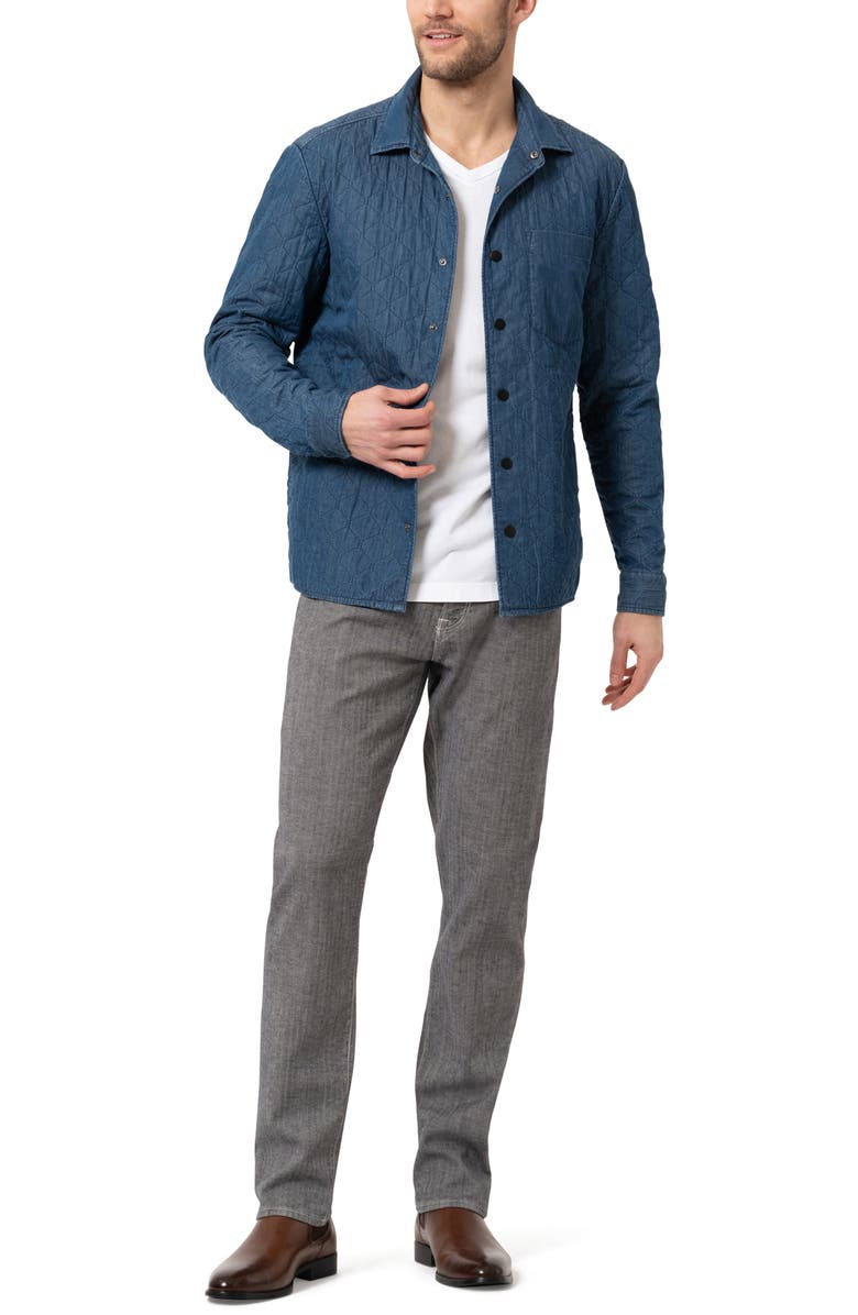 34 Heritage Quilted Denim Overshirt, Alternate, color, Indigo
